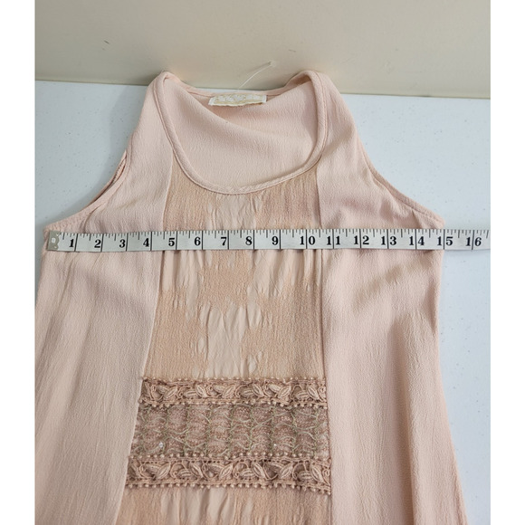 Vintage Spencer Alexis Pink Embroidered Sleeveless Women's Size 10 - Picture 3 of 8